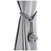Fermacorda Per Tende In Corda Di Cotone Fatti A Mano Con Sfera - Set Di 2, Stile Nordico Grey - Foto miniatura 1