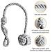 Fermacorda Per Tende In Corda Di Cotone Fatti A Mano Con Sfera - Set Di 2, Stile Nordico Grey - Foto miniatura 3