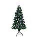 Albero di Natale Artificiale Angolare con 150 LED Verde 150 cm - Foto miniatura 4