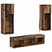 Unità per TV a Muro 5 pcs Rovere Nero 60 x 30 x 30 cm - Foto miniatura 1