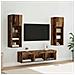 Unità per TV a Muro 5 pcs Rovere Nero 60 x 30 x 30 cm - Foto miniatura 2