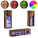 Unità per TV a Muro 5 pcs Rovere Nero 60 x 30 x 30 cm - Foto miniatura 4