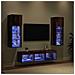 Unità per TV a Muro 5 pcs Rovere Nero 60 x 30 x 30 cm - Foto miniatura 5