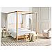 Letto A Baldacchino Legno Haillicourt 160 X 200 Cm Marrone Chiaro - Foto miniatura 1