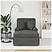 Chaise Longe con Gonna 3 pcs Grigio scuro Tessuto in Cords - Foto miniatura 3