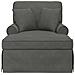 Chaise Longe con Gonna 3 pcs Grigio scuro Tessuto in Cords - Foto miniatura 4