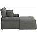 Chaise Longe con Gonna 3 pcs Grigio scuro Tessuto in Cords - Foto miniatura 5