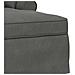 Chaise Longe con Gonna 3 pcs Grigio scuro Tessuto in Cords - Foto miniatura 7