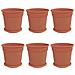 Vasi per Piante 6 pcs Rosso Mattone Ø 19 x 16 cm Plastica - Foto miniatura 1