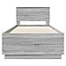 Struttura del letto Grigio Sonoma 70 x 190 cm Legno multistrato - Foto miniatura 7