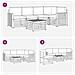Set divani con cuscino 6 pcs Grigio Naturale e Chiaro - Foto miniatura 8