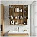 Mobiletto per specchio da bagno con porta Rovere Artigianale - Foto miniatura 4