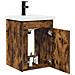 Mobile bagno con rubinetto Rovere Fumo 42 x 40 x 74,5 cm - Foto miniatura 3