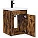 Mobile bagno con rubinetto Rovere Fumo 42 x 40 x 74,5 cm - Foto miniatura 4