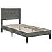 Struttura letto con materasso Grigio scuro 90 x 200 cm Velluto - Foto miniatura 4