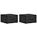 Mobiletto da notte a muro 2 pcs Nero 34,5 x 33 x 20 cm - Foto miniatura 1