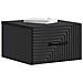 Mobiletto da notte a muro 2 pcs Nero 34,5 x 33 x 20 cm - Foto miniatura 2