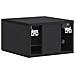 Mobiletto da notte a muro 2 pcs Nero 34,5 x 33 x 20 cm - Foto miniatura 7