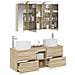 Set di mobili per il bagno 4 pcs Rovere Sonoma - Foto miniatura 3