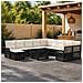 Set Divano da Giardino 12 pz Nero e Bianco Crema polyrattan - Foto miniatura 6