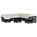 Set Divano da Giardino 12 pz Nero e Bianco Crema polyrattan - Foto miniatura 1