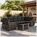 Set Divano da Giardino 8 pz Grigio e Grigio Scuro polyrattan - Foto miniatura 6