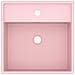 Lavabo Troppopieno Quadrato Rosa Opaco 41x41cm Ceramica - Foto miniatura 2