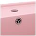Lavabo Troppopieno Quadrato Rosa Opaco 41x41cm Ceramica - Foto miniatura 4