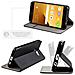 Cover Per Samsung A5 2017, Nero - Custodia A Libro Flip Smart Magnetica Con Appoggio E Porta Carte - Foto miniatura 8