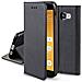 Cover Per Samsung A5 2017, Nero - Custodia A Libro Flip Smart Magnetica Con Appoggio E Porta Carte - Foto miniatura 1