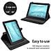 Custodia Per Tablet Compatibile Con Trekstor Surftab Breeze (10.1 Zoll) In Nero - Coperchio Protettivo A 360 Gradi Fatto Di Finta Pelle Con Funzione Di Stand E Banda Elastica - Foto miniatura 2