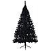 Albero di Natale Artificiale a Metà con Base Nero 180 cm PVC - Foto miniatura 5