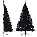 Albero di Natale Artificiale a Metà con Base Nero 180 cm PVC - Foto miniatura 1
