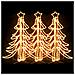 Figura Albero Natale Pieghevole Led 3pz Bianco Caldo 87x87x93cm - Foto miniatura 2