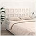 Testiera Per Letto Bianca 205,5x4x100 Cm Legno Massello Di Pino - Foto miniatura 1