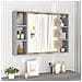 Mobile A Specchio Con Led Grigio Sonoma 76x15x55 Cm - Foto miniatura 4