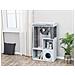 Palo Tiragraffi Gatti Con Funzione Scaffale 72x38x110 Grigio - Foto miniatura 15