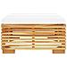 Poggiapiedi Da Giardino Con Cuscino Crema Legno Massello Teak - Foto miniatura 3