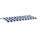 Cuscino Panca Giardino Bianco E Blu 120x50x3 Cm Tessuto Oxford - Foto miniatura 2