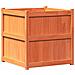 Fioriera Giardino Marrone Cera 70x70x70 Cm Legno Massello Pino - Foto miniatura 2