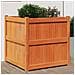 Fioriera Giardino Marrone Cera 70x70x70 Cm Legno Massello Pino - Foto miniatura 1