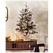 Albero Di Natale Innevato Led Verde Bianco E Beige 90 Cm Maligne - Foto miniatura 1