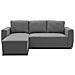 Divano Angolare Trasformabile Reversibile Da 3 A 4 Posti - Pharell - Tessuto Antracite - Contenitore - 224 X 155 X 85 Cm - Foto miniatura 1