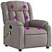 Poltrona Massaggiante Reclinabile Tortora In Tessuto - Foto miniatura 1