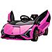 Macchina Elettrica Per Bambini 3-5 Anni Lamborghini 12v Con Telecomando E Velocità 3-5km /h, Rosa - Foto miniatura 1