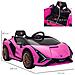 Macchina Elettrica Per Bambini 3-5 Anni Lamborghini 12v Con Telecomando E Velocità 3-5km /h, Rosa - Foto miniatura 3