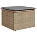 Set Divano da Giardino 5 pz con Cuscini Beige Misto Polyrattan - Foto miniatura 2