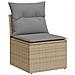 Set Divano da Giardino 5 pz con Cuscini Beige Misto Polyrattan - Foto miniatura 10