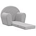 Divano Letto per Bambini Grigio Chiaro in Morbido Peluche - Foto miniatura 6