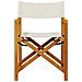 Sedie da Giardino Pieghevoli 4 pz Bianco Crema in Tessuto - Foto miniatura 6